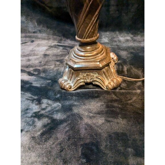 Vintage Art Deco wood carve lamp base. 22L x 7W - Picture 4 of 11